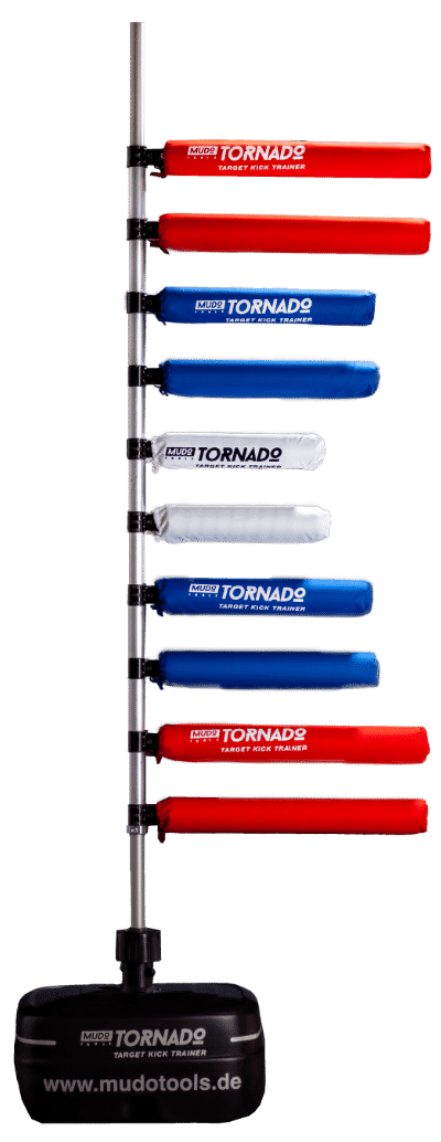 Tornado Kicktrainer mit soften, höhenverstellbaren Kickpolstern